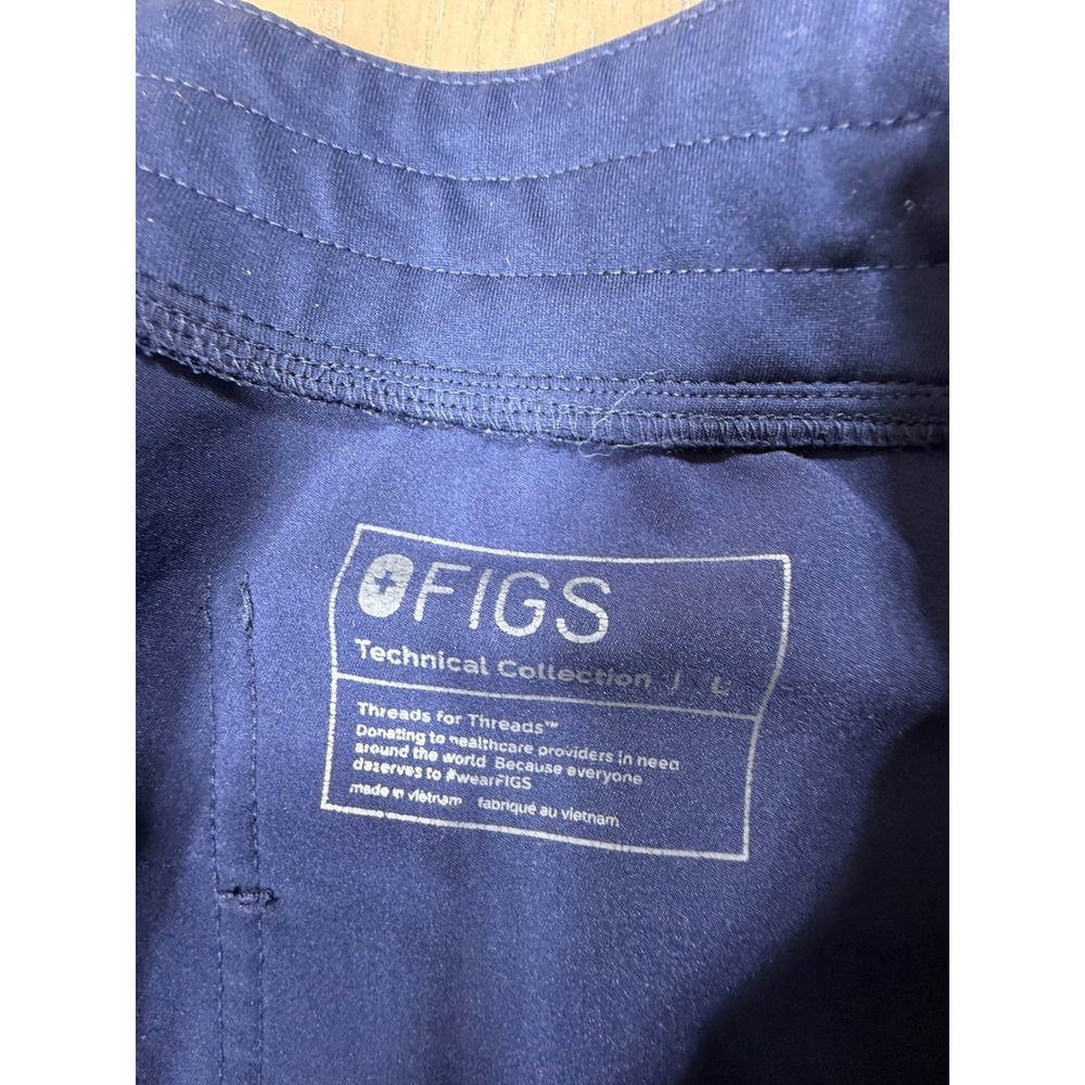 Figs Zamora Jogger Pants Womens Large Navy Blue Technical Collection Scrubs - Picture 5 of 9